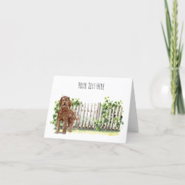 Cartão de Saudação Labradoodle Personalizado