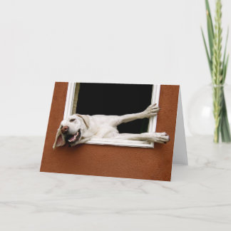 Cartão de Saudação Labrador Amarelo