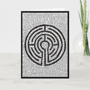 Cartão de Saudação LABYRINTH VII / Preto