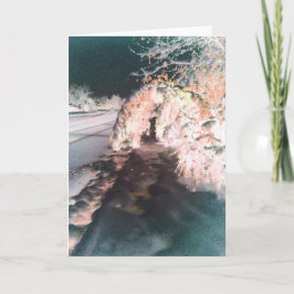 Cartão de Saudação Laranja com Brilho de Fada