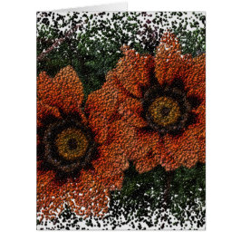 Cartão de Saudação Laranja Daisy Balls