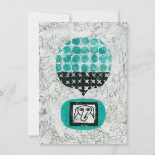 Cartão de Saudação Lembrado por Elefante