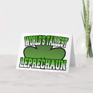 Cartão de Saudação Leprechaun Mais Alto do Mundo