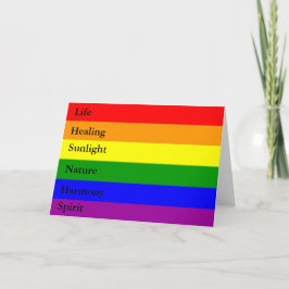 Cartão de Saudação LGBT Rainbow