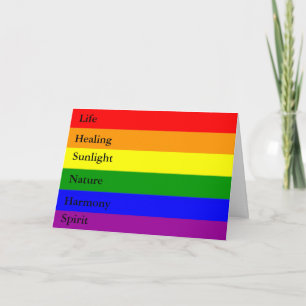 Cartão de Saudação LGBT Rainbow