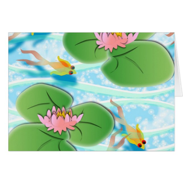 Cartão de Saudação Lilypad (Frente Horizontal)