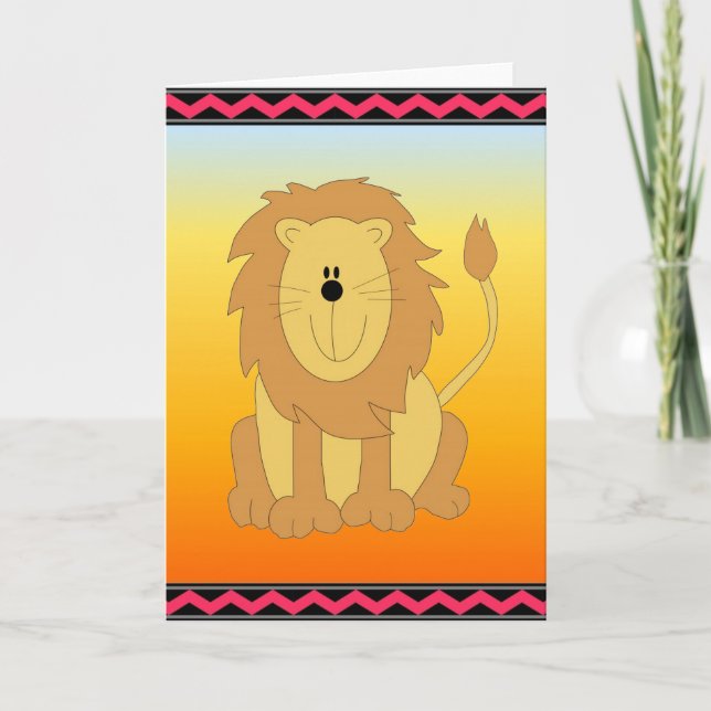 Cartão de Saudação Lion (Frente)