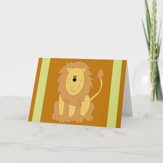 Cartão de Saudação Lion (Frente)
