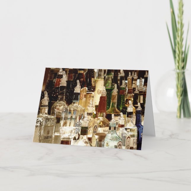 Cartão de saudação Liquor (Frente)