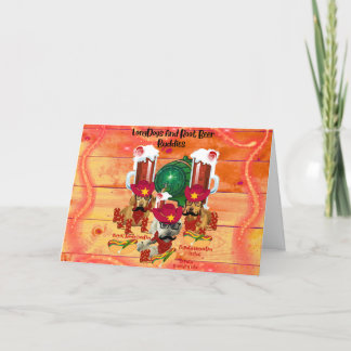 Cartão De Saudação LongDogs E Amigos Da Cerveja Ra