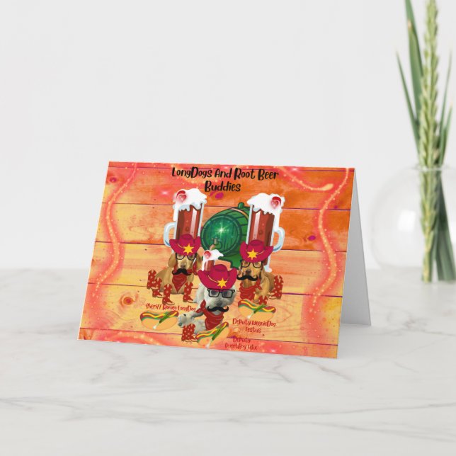 Cartão De Saudação LongDogs E Amigos Da Cerveja Ra (Frente)