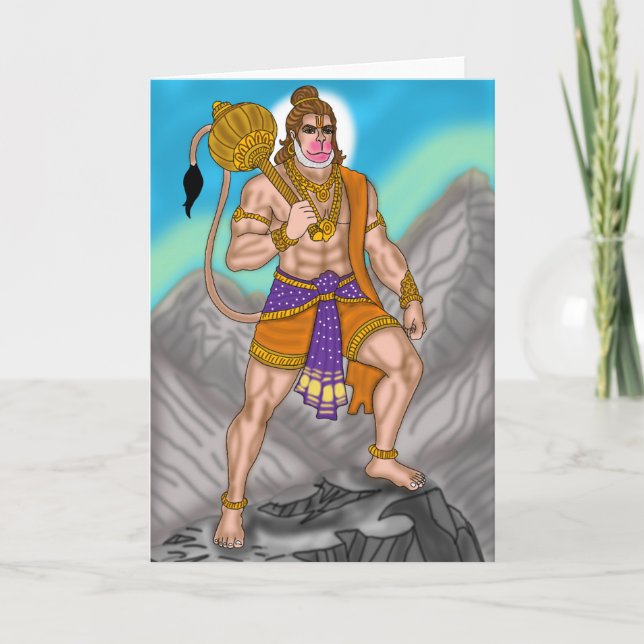 Cartão de Saudação Lord Hanuman (Frente)