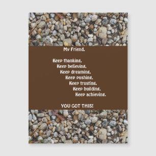 Cartão de Saudação Magnética do Homem de Encorajam