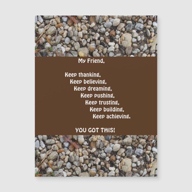 Cartão de Saudação Magnética do Homem de Encorajam (Frente)