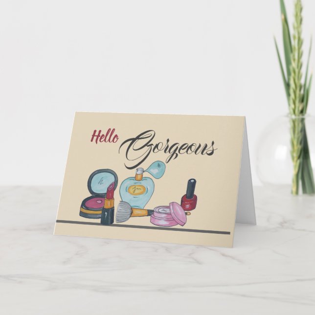 cartão de saudação makeup (Frente)