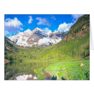 Cartão de Saudação Maroon Bells Colorado Summer
