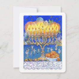 Cartão de Saudação Menorah - Festival Judaico das