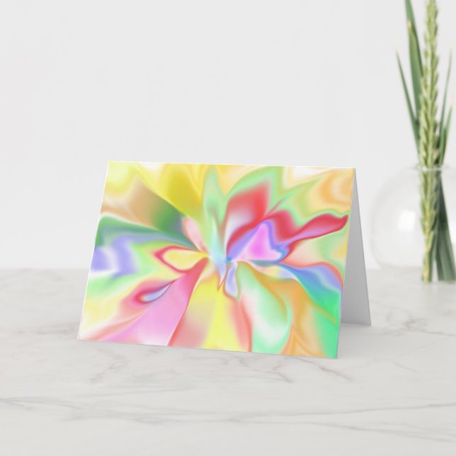 Cartão de Saudação Metafísica para Cores de Energi (Frente)