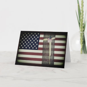 Cartão de Saudação Militar de Bandeira American