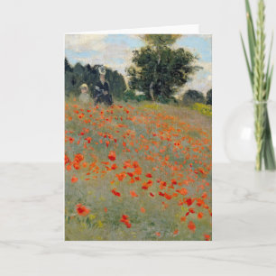 Cartão de Saudação Monet Poppies
