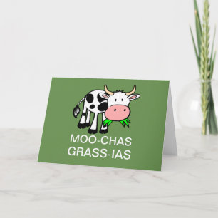Cartão de Saudação Moo-chas Grass-ias (Muchas Grac
