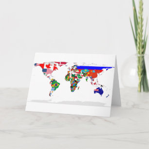 Cartão de saudação mundial sinalizado