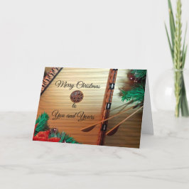 Cartão de Saudação Musical de Dulcimer de Natal