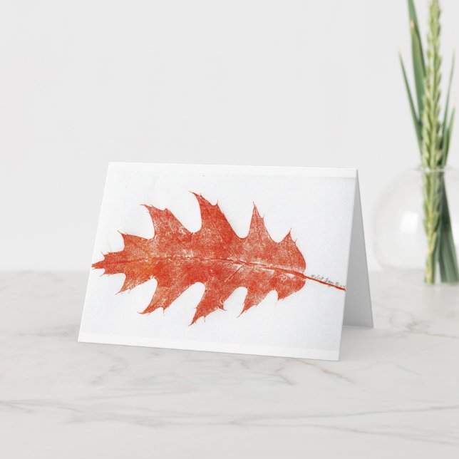 Cartão de Saudação Nacional "Red Oak #2" (Frente)