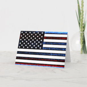 Cartão de Saudação Negro Bandeira Americano Patrió