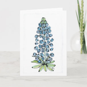 Cartão de Saudação - NGA Watercolor - Texas Blue B