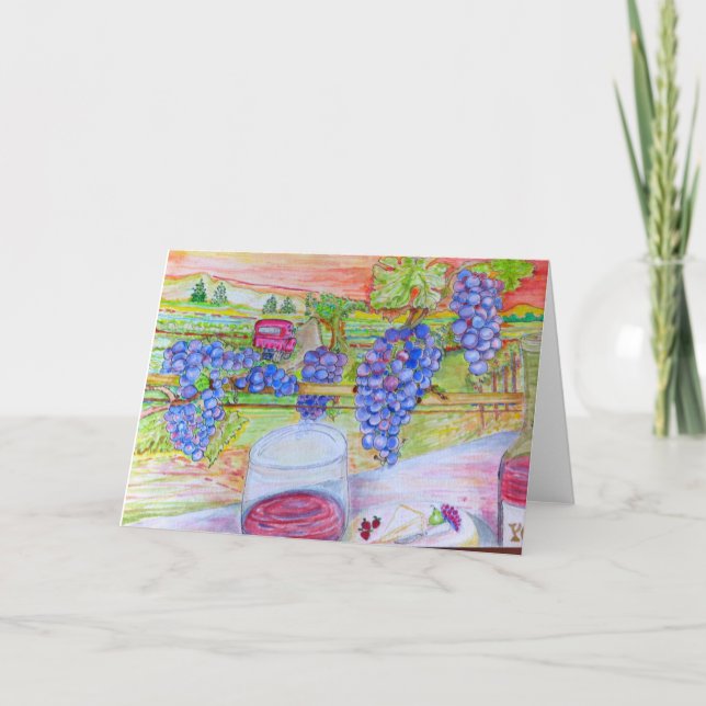 Cartão de saudação "No Vineyard" (Frente)