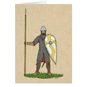 Cartão de Saudação Norman Knight Circa 1066