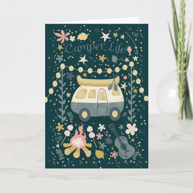 Cartão de saudação noturna vitalícia do campista (Frente)