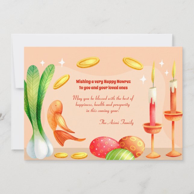 Cartão de Saudação Nowruz (Frente)