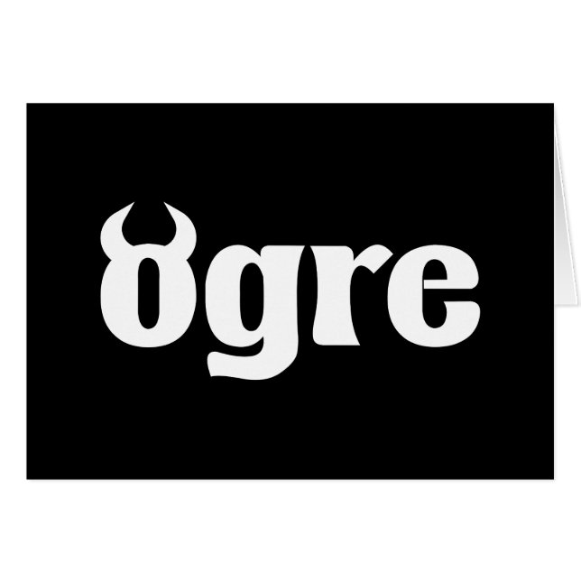 Cartão de Saudação Ogre (Frente Horizontal)