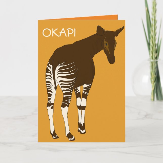 Cartão de Saudação Okapi (Frente)