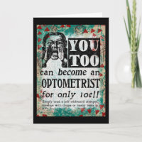 Cartão de Saudação Optometrista - Anúncio De Vinta
