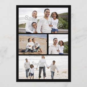 Cartão de Saudação ou Convite para Colagem de 4