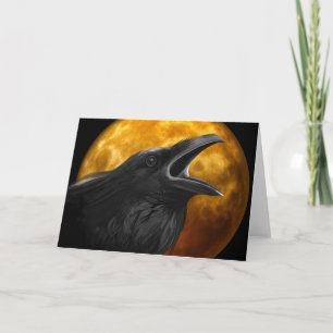 Cartão de Saudação Pagan para Chamada Raven