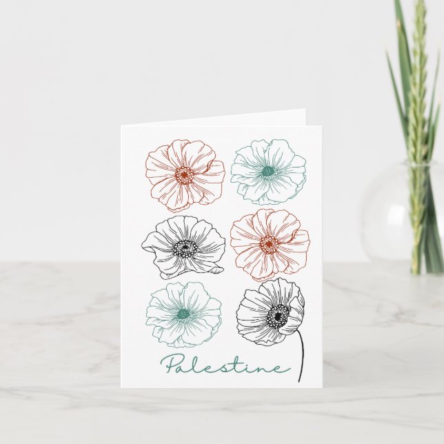 Cartão de Saudação Palestina (Frente)
