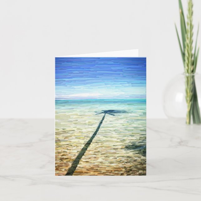 Cartão de saudação "Palm Shadow" (Frente)