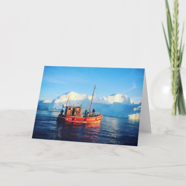 cartão de saudação para a pesca árctica (Frente)