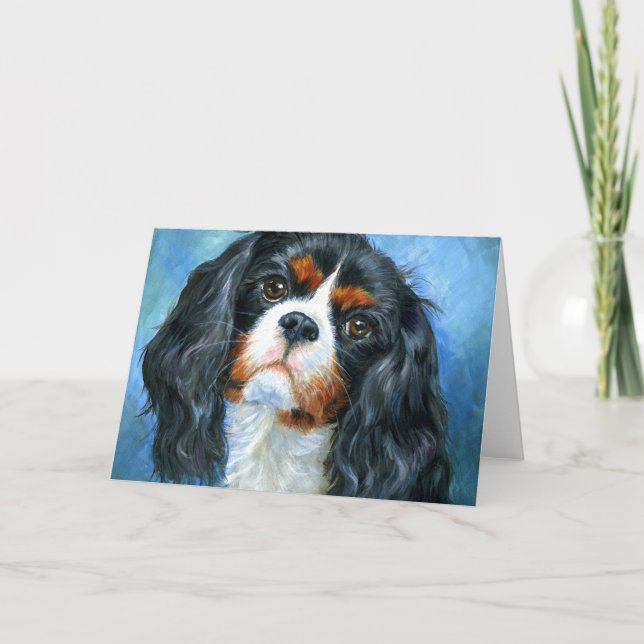 Cartão de Saudação para Amante de Cavalier King Ch (Frente)