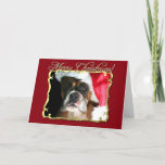 Cartão de saudação para cães Boxer Feliz de Natal<br><div class="desc">Cartão de saudação para cães Boxer Feliz de Natal</div>