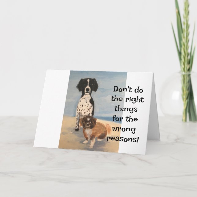 Cartão de saudação para corrigir o comportamento d (Frente)