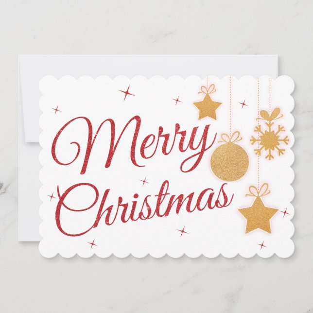 Cartão de Saudação para Enfeites de natal de 2 Fot (Frente)