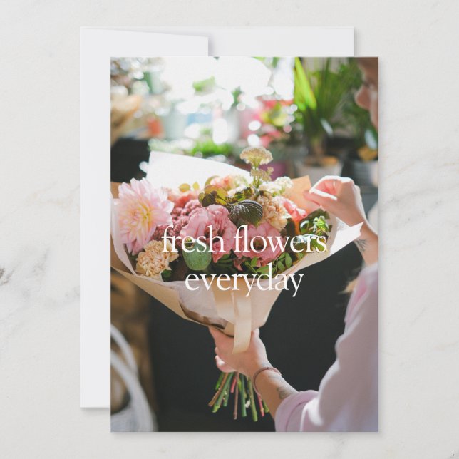 Cartão de Saudação para Flores Frescas (Frente)