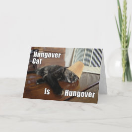 Cartão de Saudação para Gato Marrom-Manchado de Re