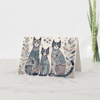 cartão de saudação para gatos calmantes