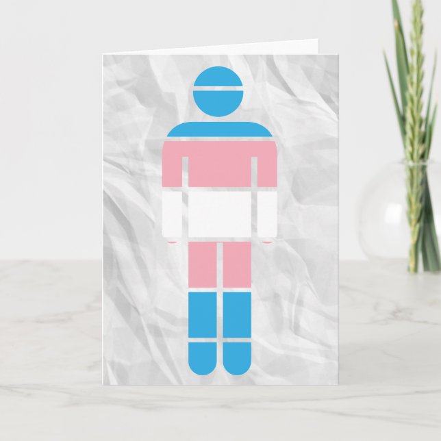 Cartão de saudação para homem transgênero (Frente)